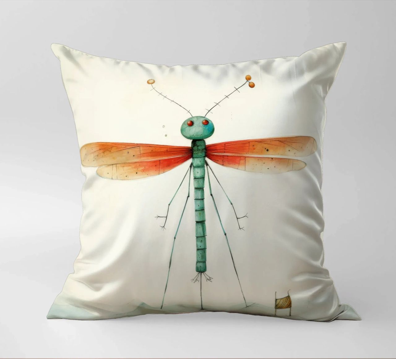 Libellula minima 1 cuscino da Minimal Animal Art