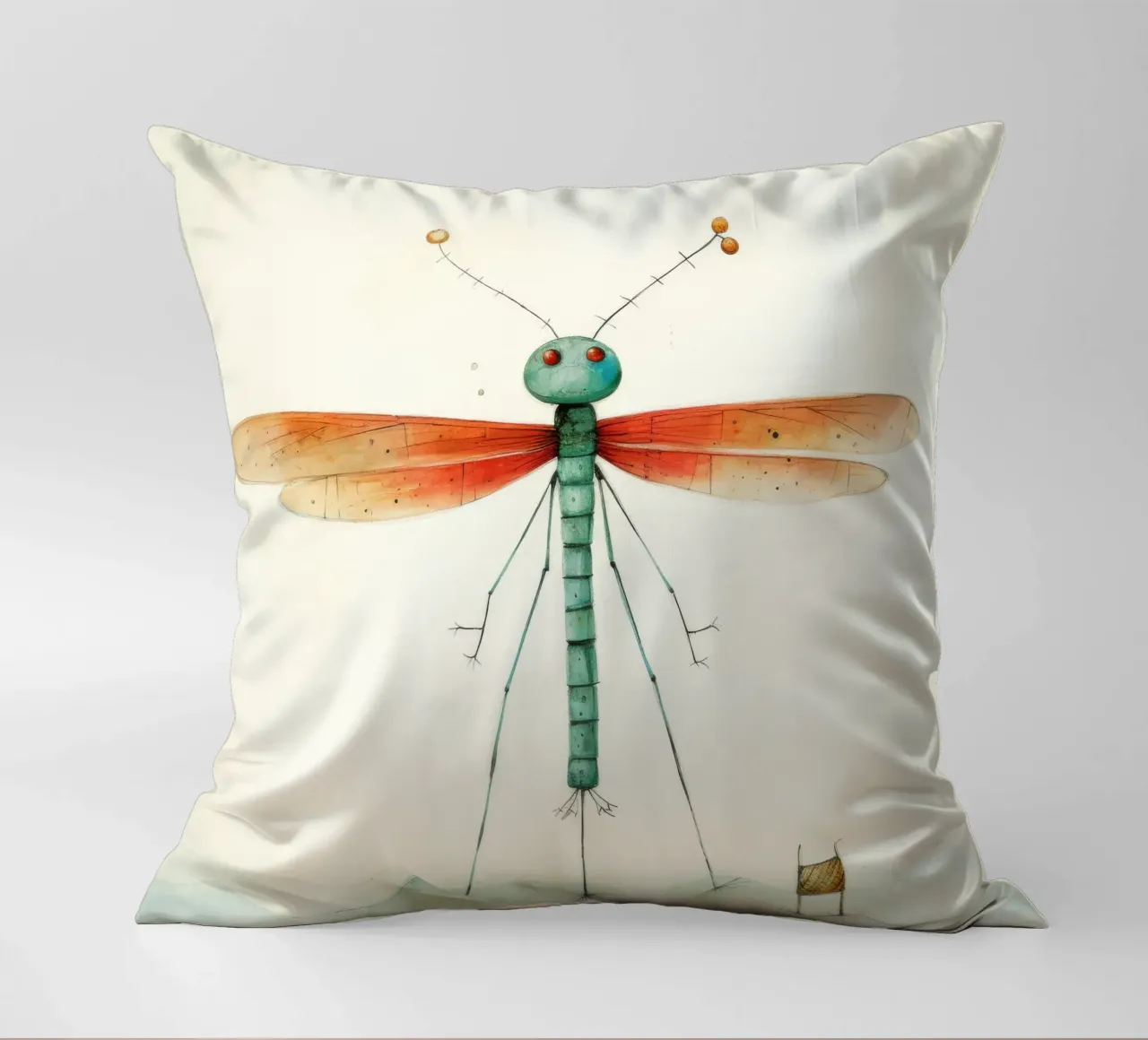Minimal Libelle 1 Kissen von Minimal Animal Art