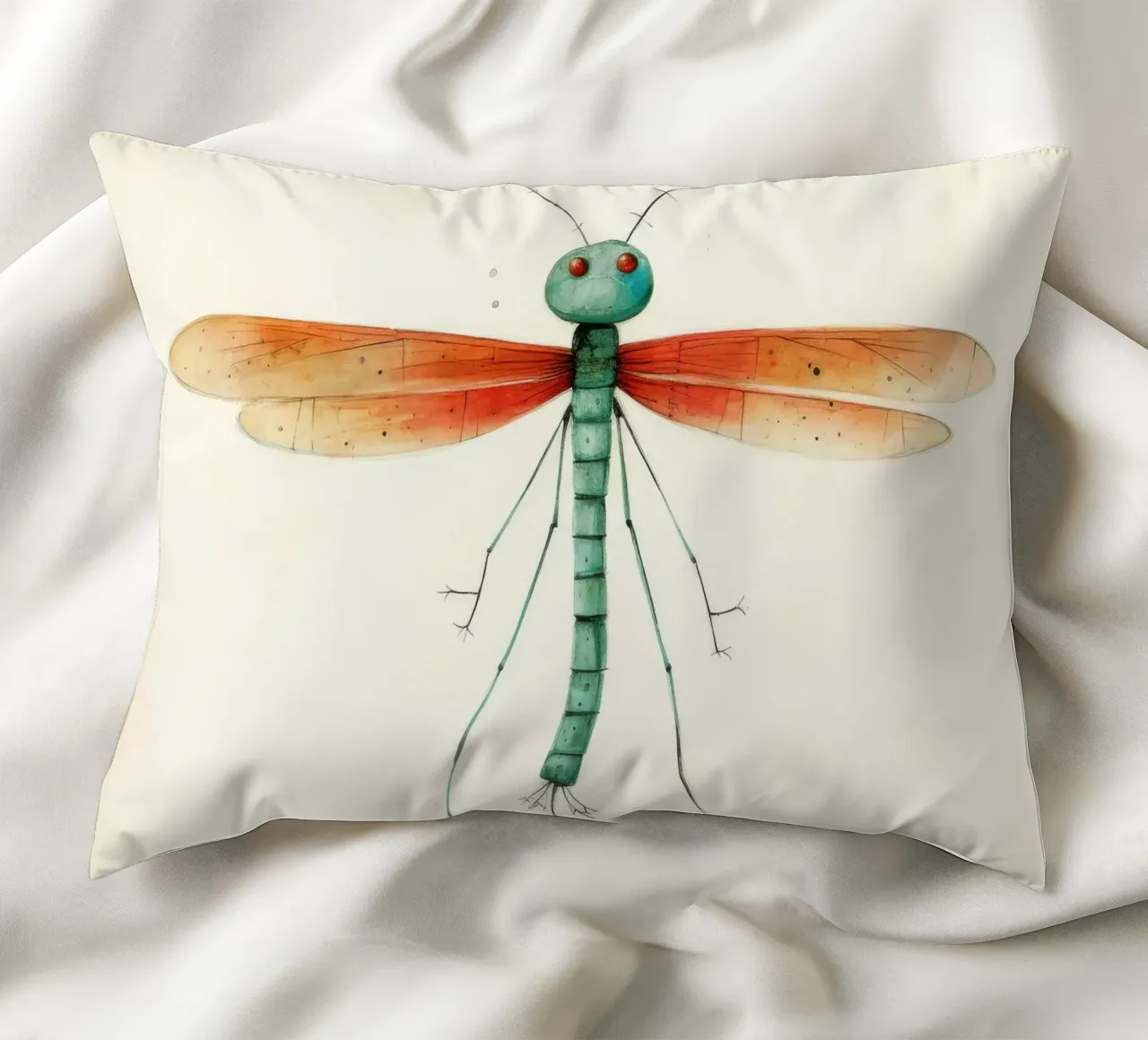 Libellula minima 1 cuscino da Minimal Animal Art