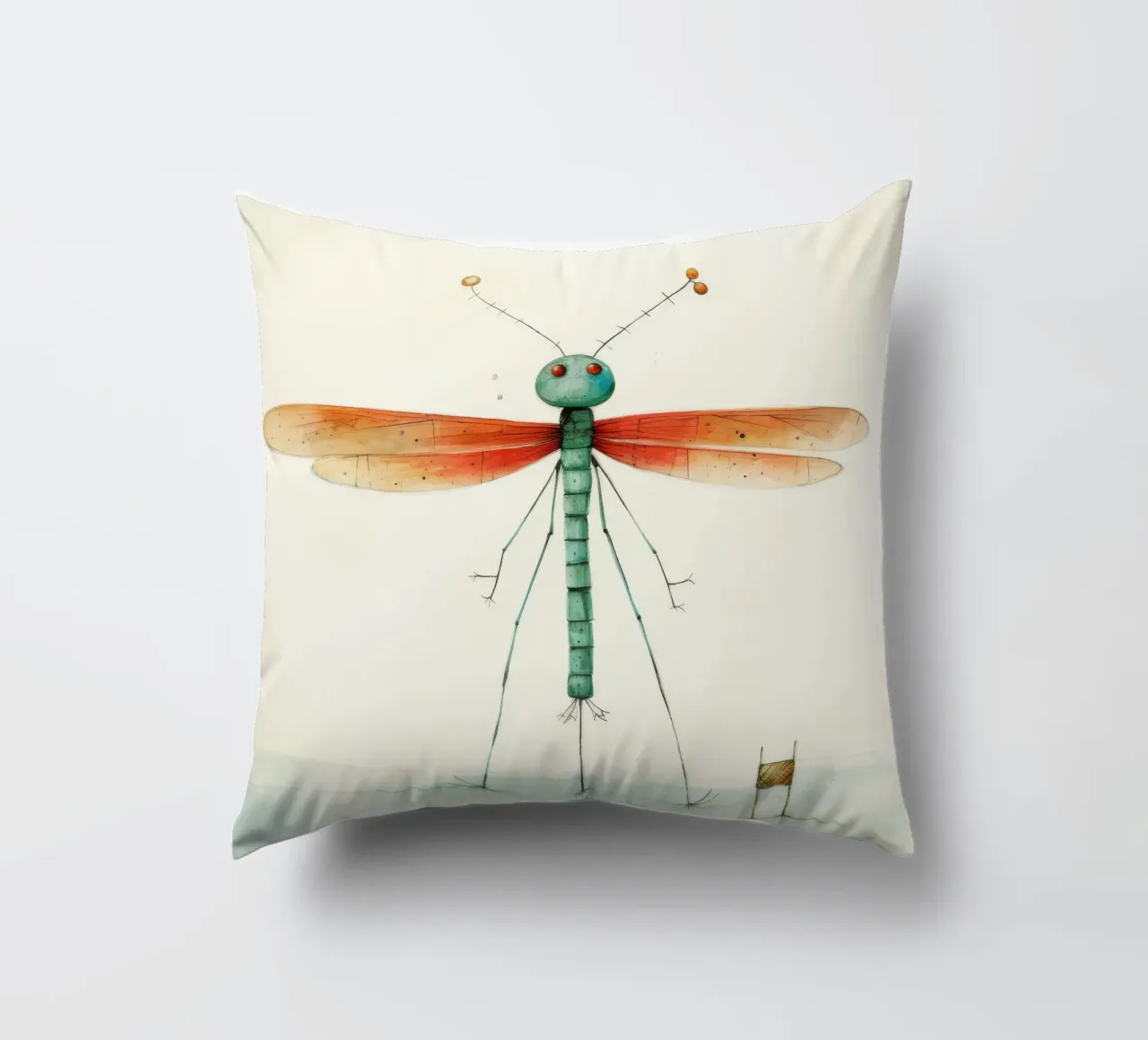 Minimal Libelle 1 Kissen von Minimal Animal Art