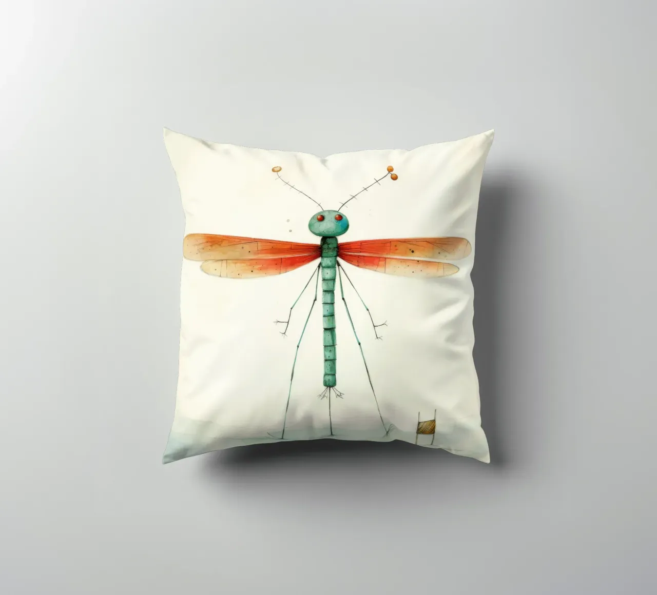 Libellula minima 1 cuscino da Minimal Animal Art