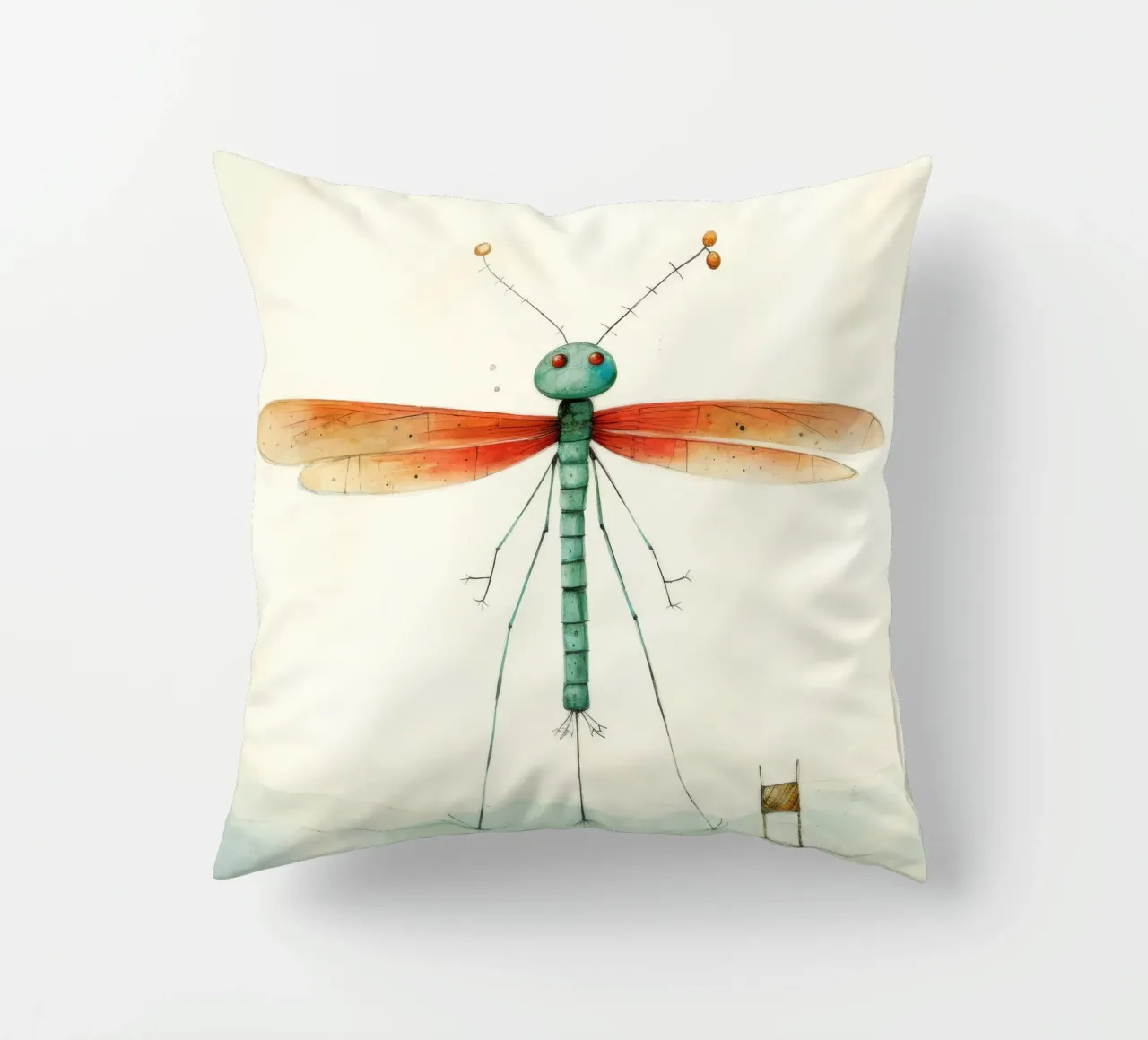 Libellula minima 1 cuscino da Minimal Animal Art
