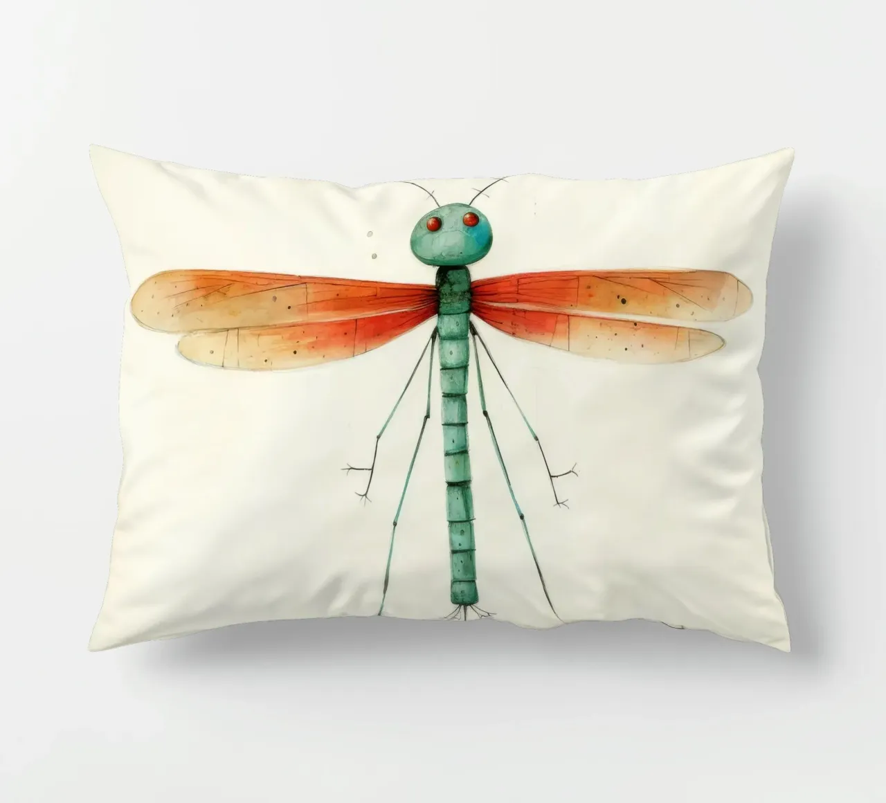 Libellula minima 1 cuscino da Minimal Animal Art