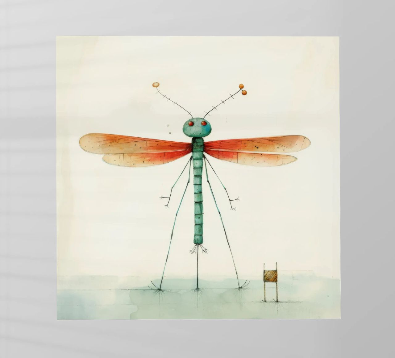 Libellula minima 1 pellicola backlit da Minimal Animal Art