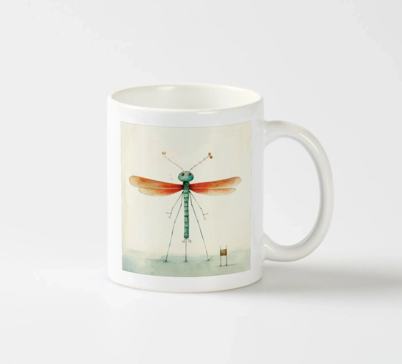 Libellula minima 1 tazza in ceramica da Minimal Animal Art