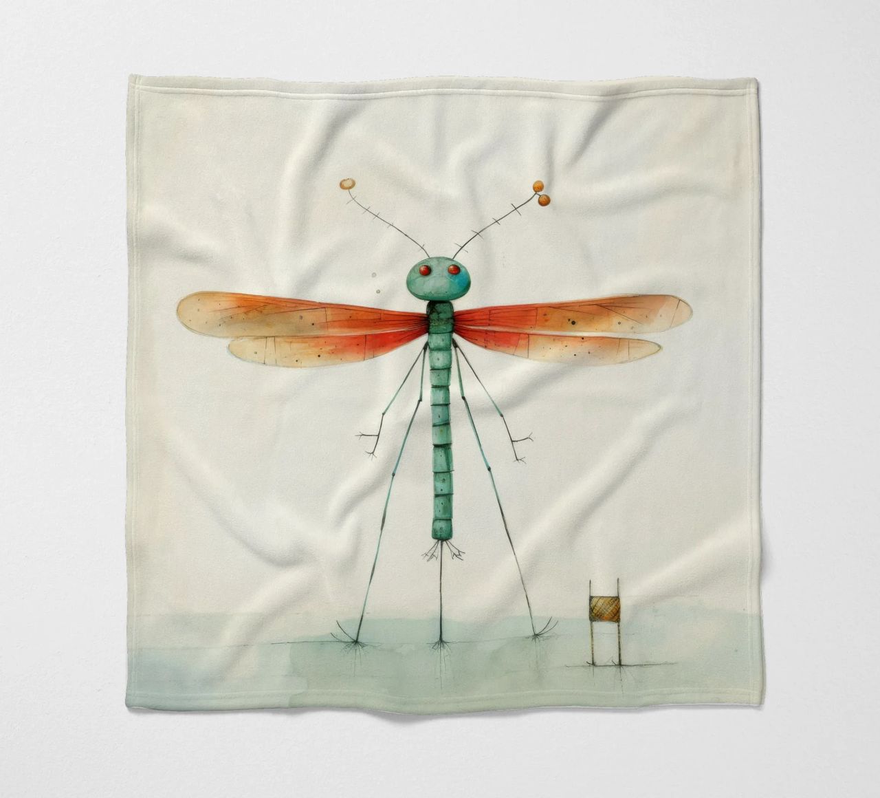 Libellula minima 1 coperta in pile da Minimal Animal Art