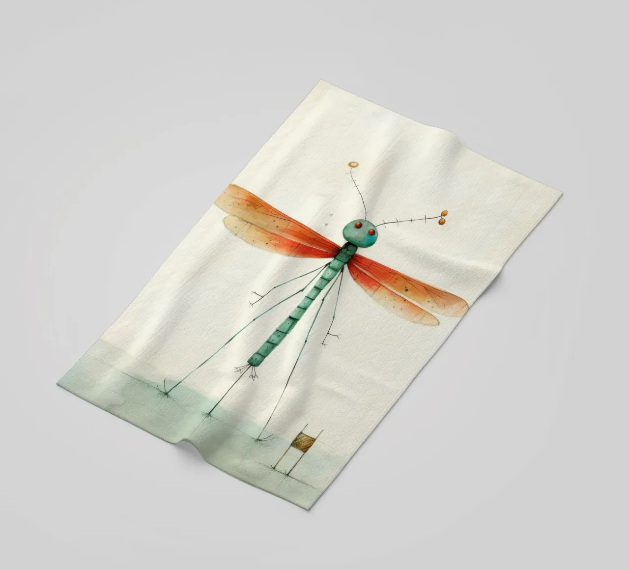 Libellula minima 1 telo mare da Minimal Animal Art