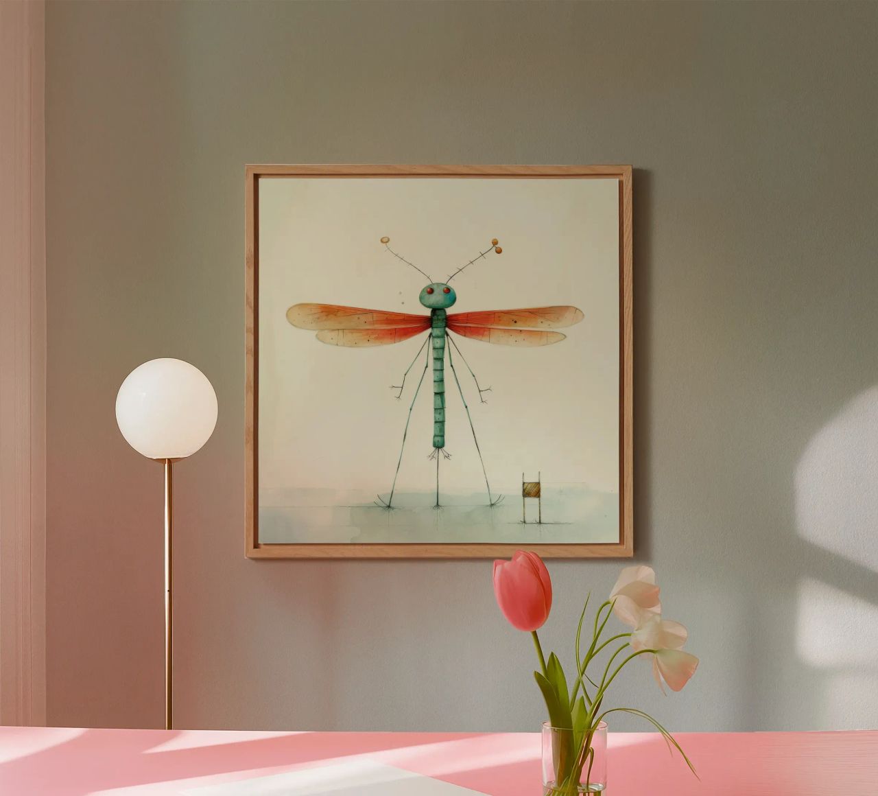 Libellula minima 1 alluminio dibond da Minimal Animal Art