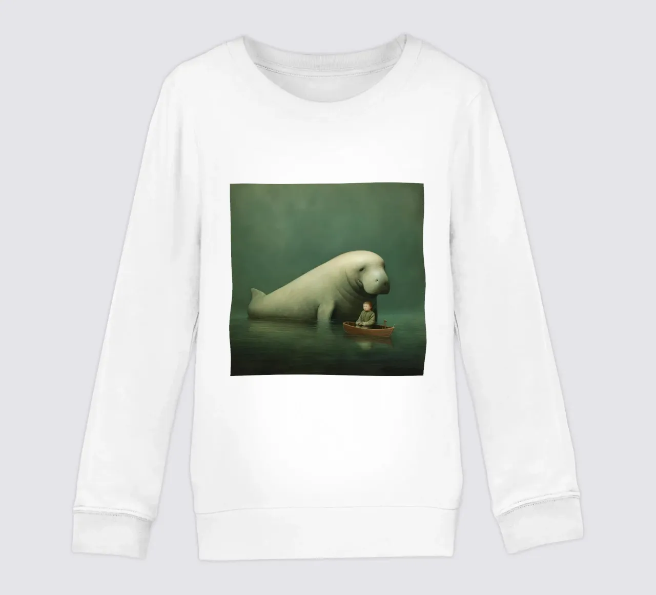 Dugongo minimo 2 felpa bambino da Minimal Animal Art