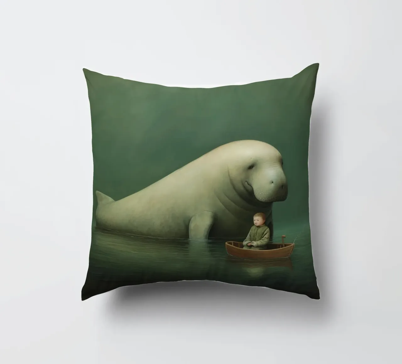 Dugongo minimo 2 cuscino da Minimal Animal Art