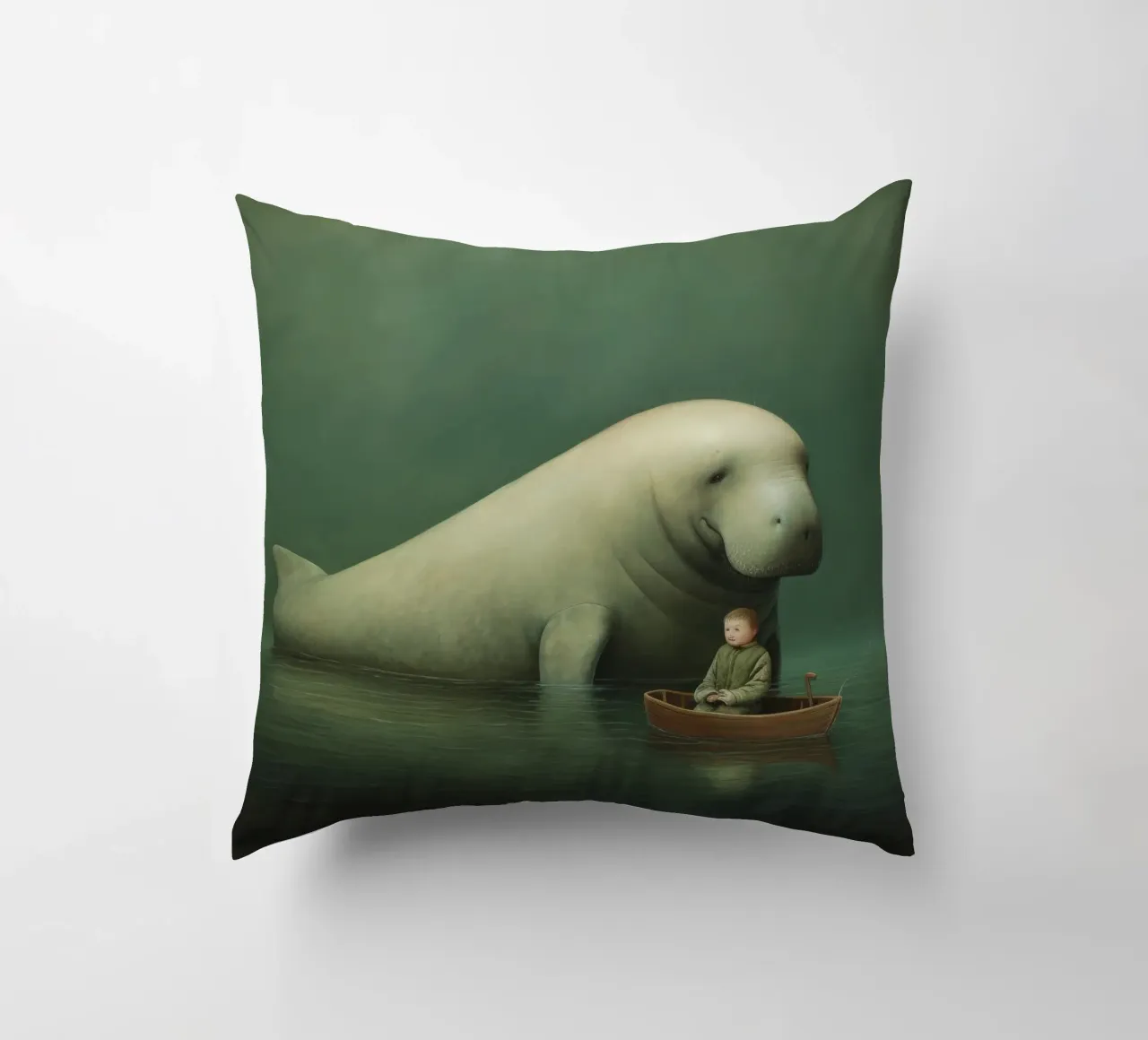 Dugongo minimo 2 cuscino da Minimal Animal Art
