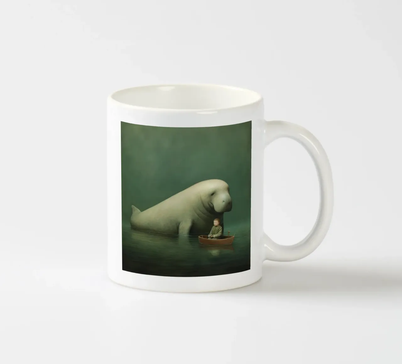Dugongo minimo 2 tazza in ceramica da Minimal Animal Art
