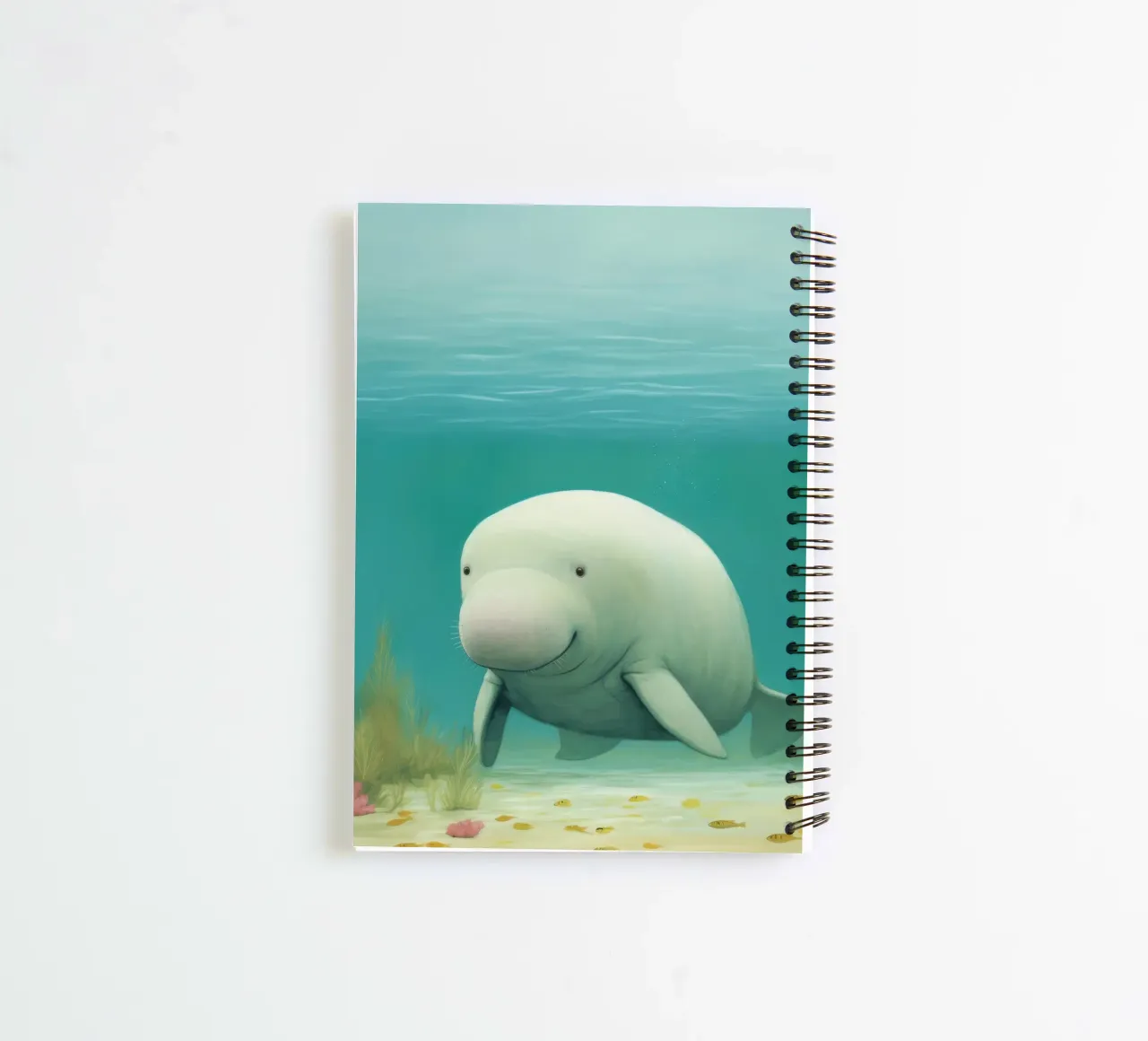 Minimal Dugong 3 spiral notebook by Minimal Animal Art