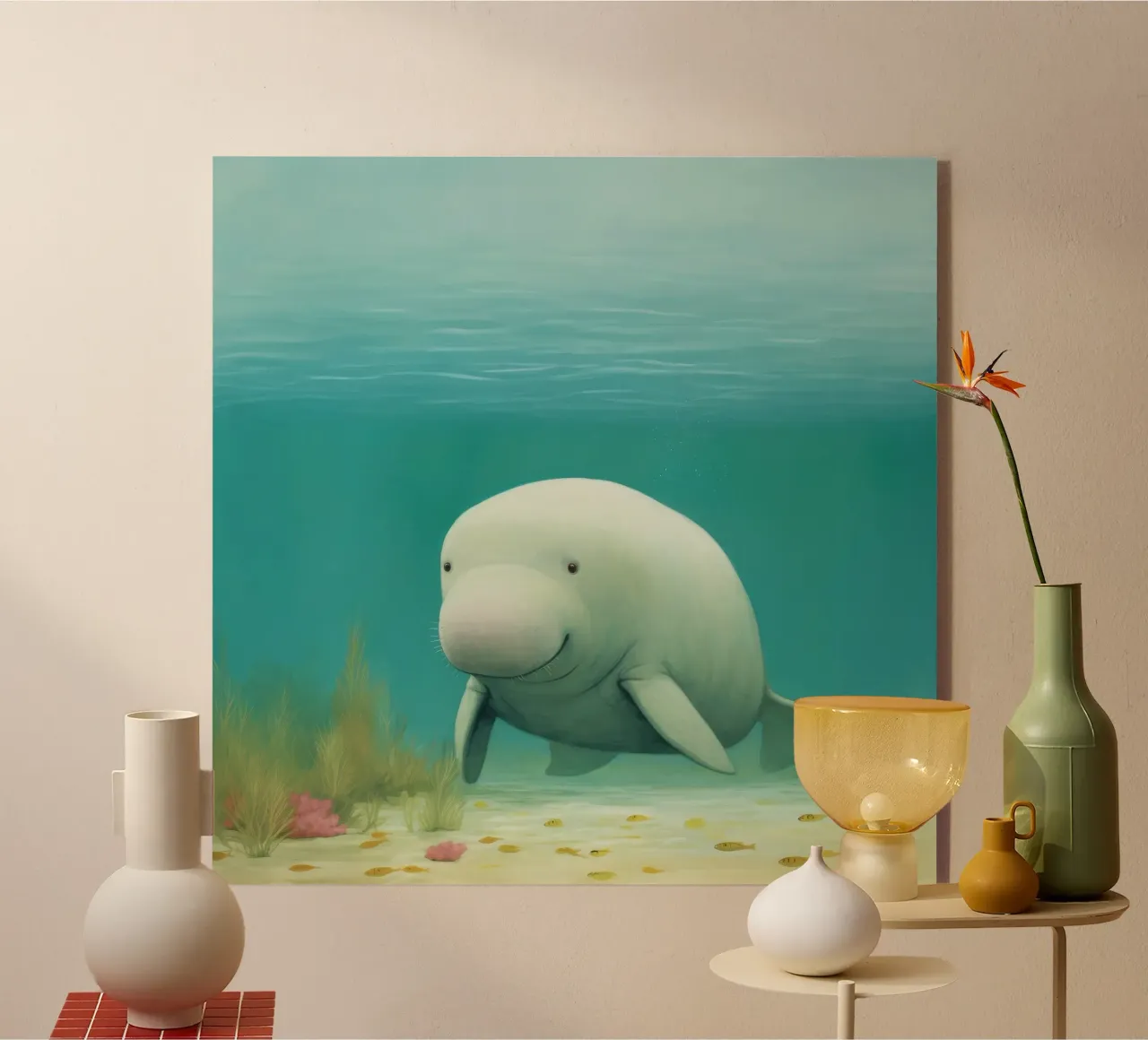 Dugongo minimo plexiglass da Minimal Animal Art