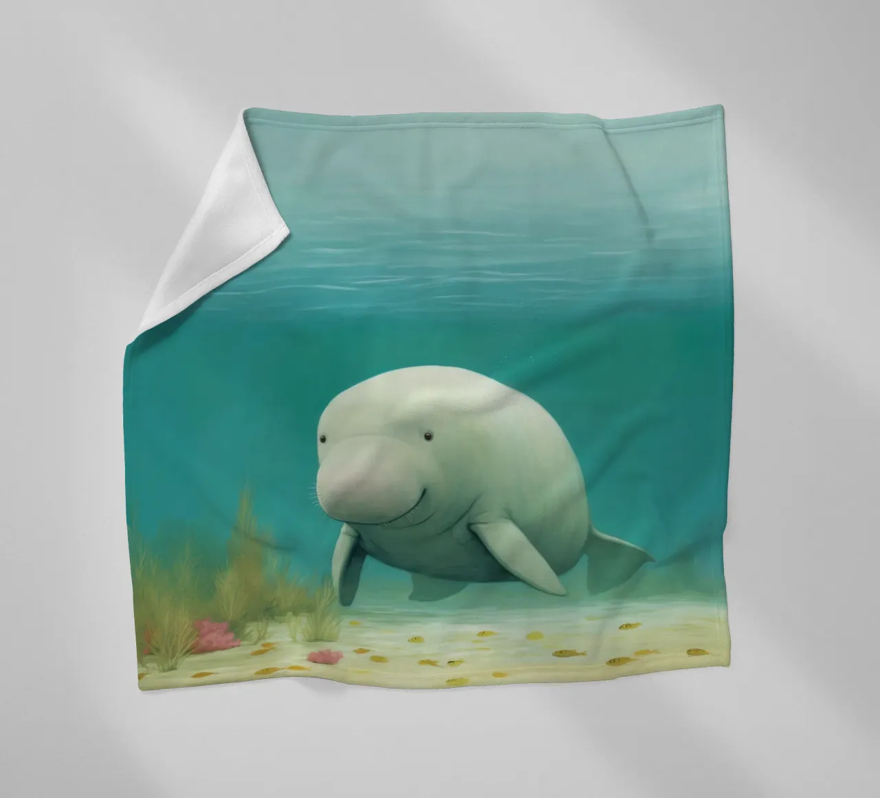 Dugongo minimo 3 coperta in pile da Minimal Animal Art