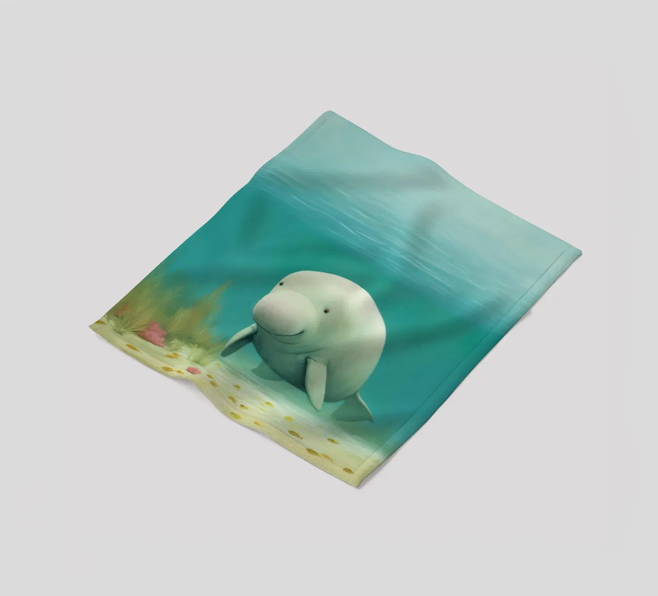 Dugongo minimo 3 coperta in pile da Minimal Animal Art