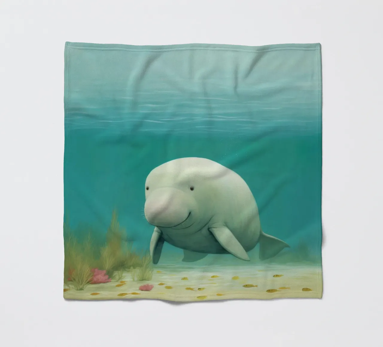 Dugongo minimo 3 coperta in pile da Minimal Animal Art