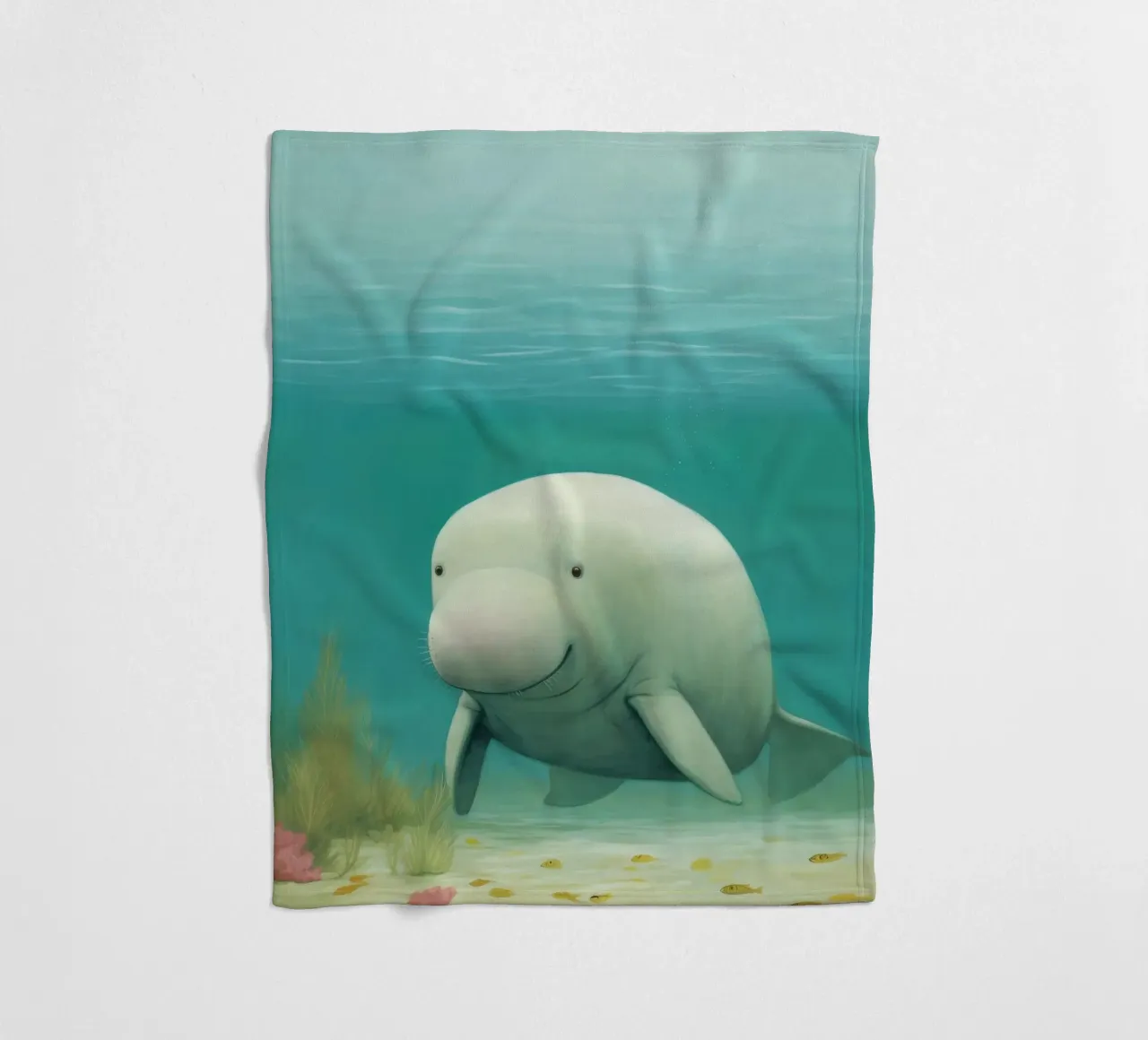 Dugongo minimo 3 coperta in pile da Minimal Animal Art
