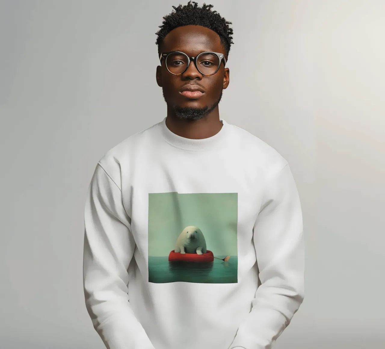 Minimal Dugong 1 sweatshirt by Minimal Animal Art