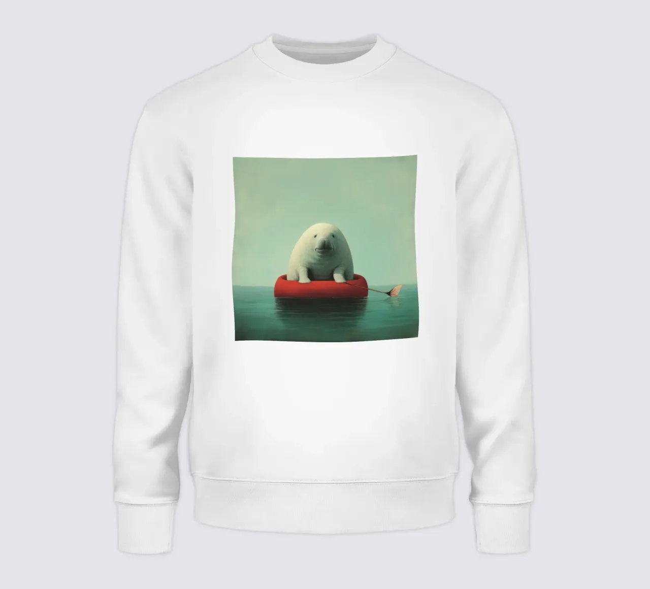Minimal Dugong 1 sweatshirt by Minimal Animal Art