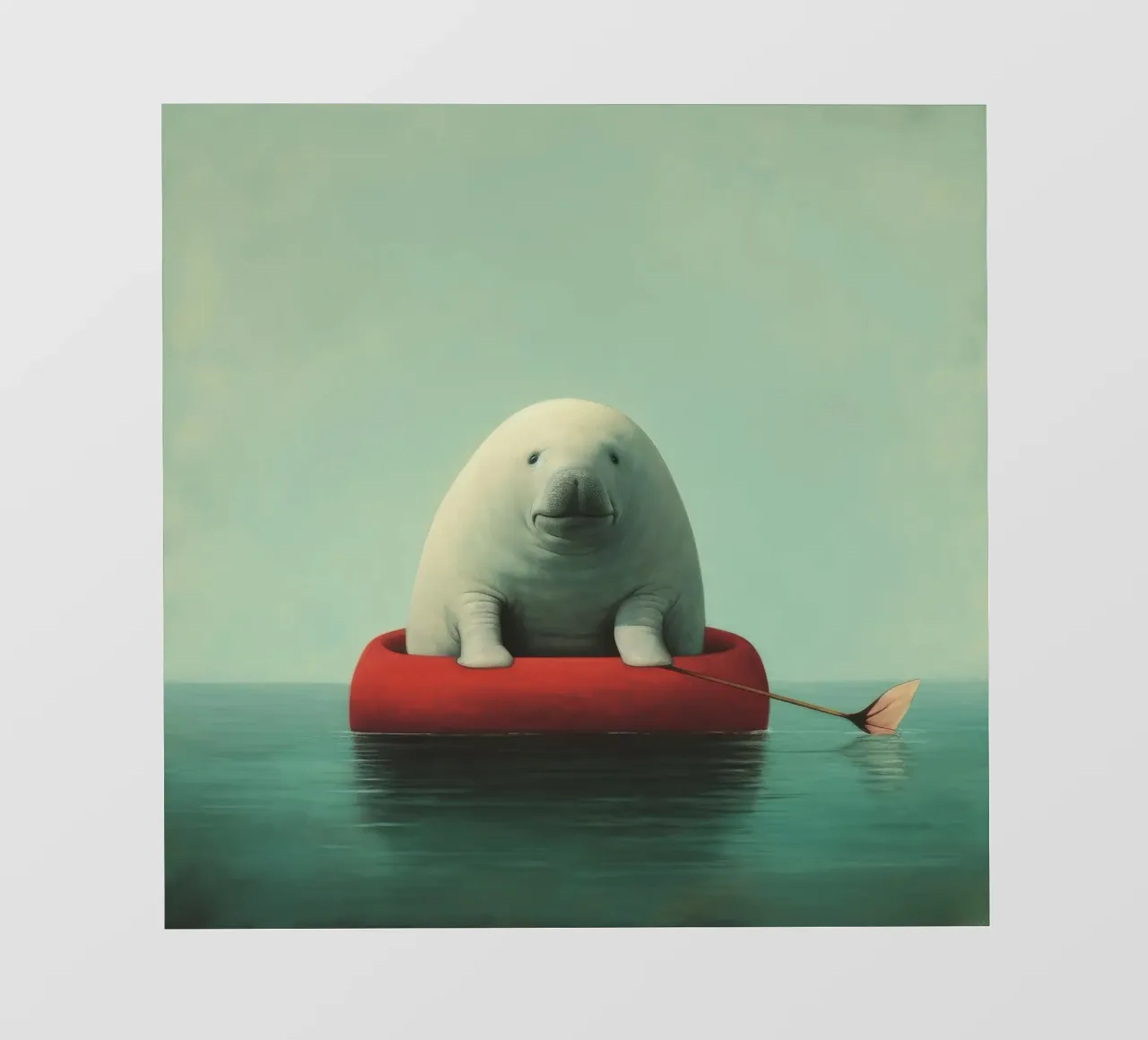 Minimo Dugongo 1 pellicola backlit da Minimal Animal Art