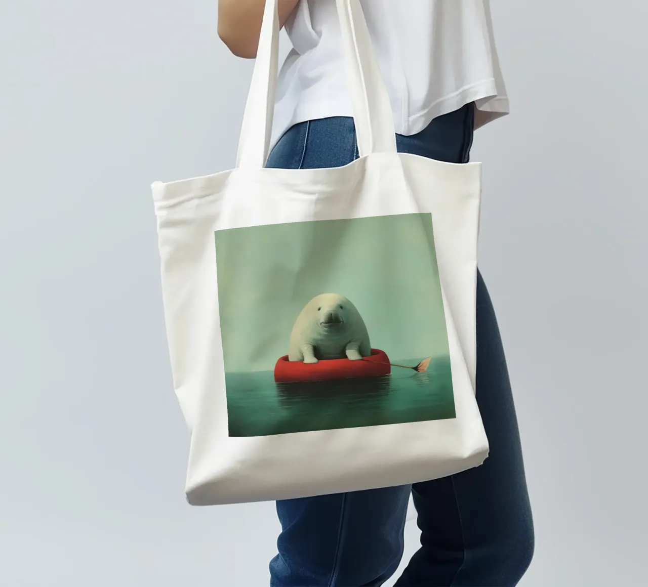 Minimo Dugongo 1 borsa in juta da Minimal Animal Art