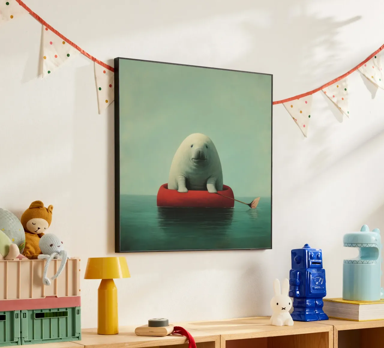 Minimo Dugongo 1 alluminio dibond da Minimal Animal Art