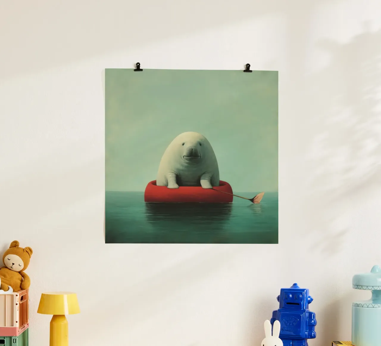 Minimo Dugongo 1 poster da Minimal Animal Art