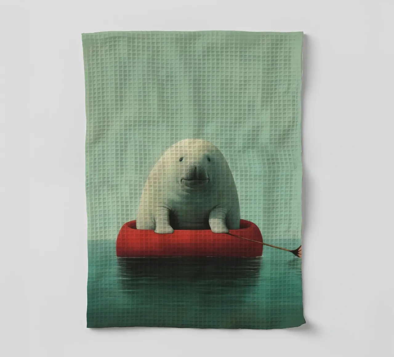 Minimo Dugongo 1 canovaccio da cucina da Minimal Animal Art
