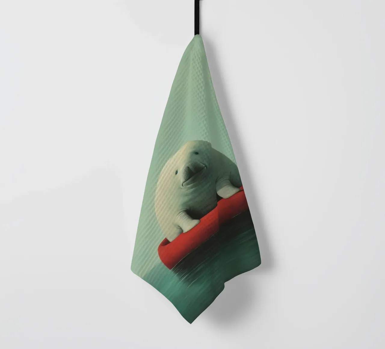Minimo Dugongo 1 canovaccio da cucina da Minimal Animal Art
