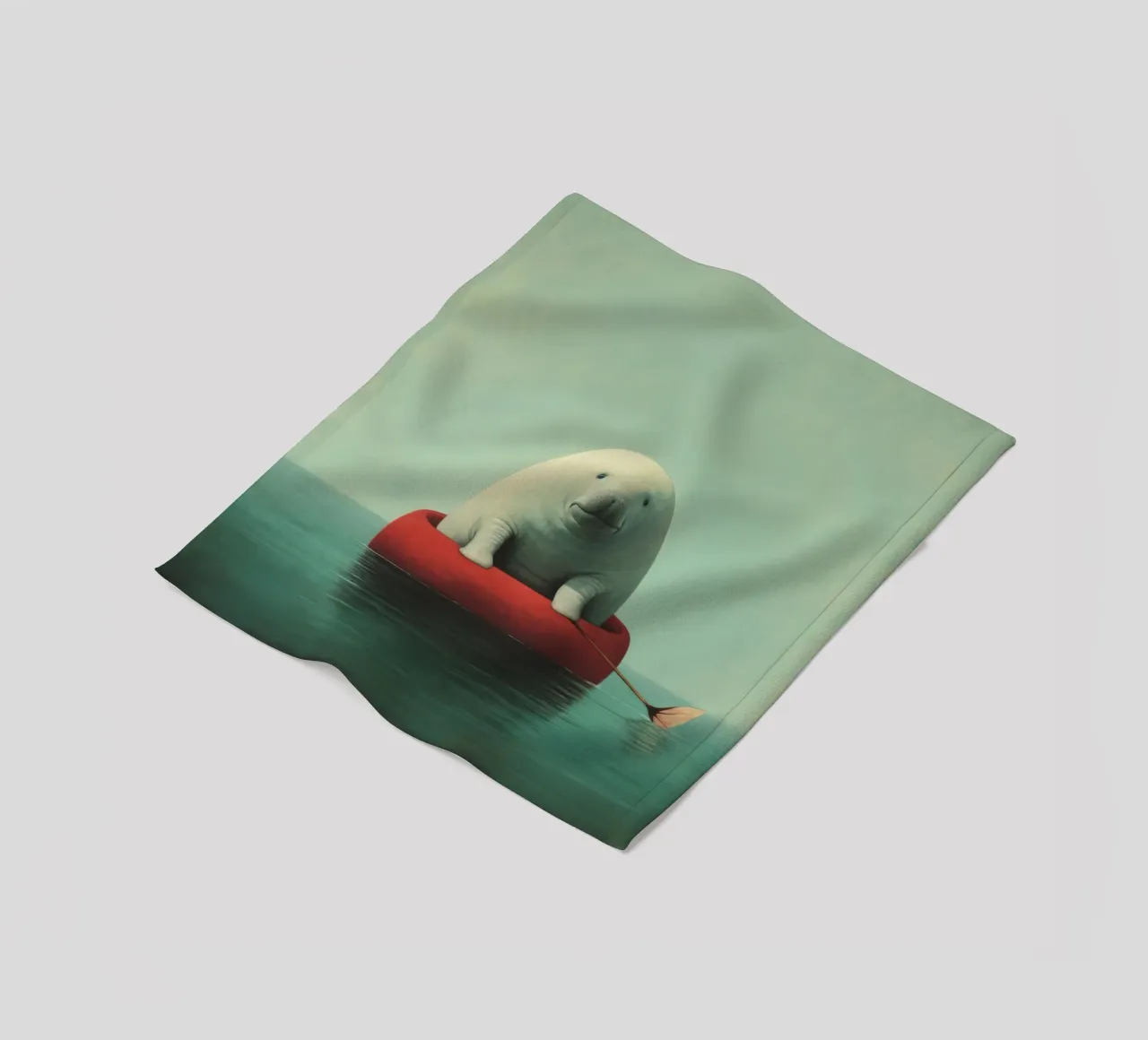 Minimo Dugongo 1 coperta in pile da Minimal Animal Art