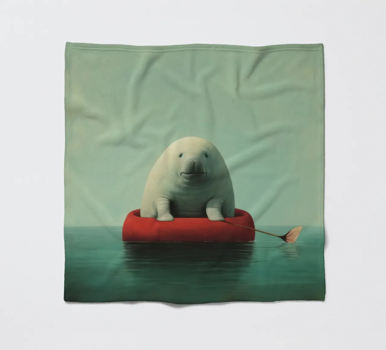 Minimo Dugongo 1 coperta in pile da Minimal Animal Art