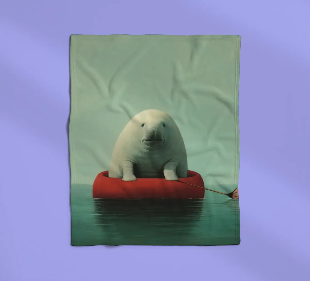 Minimo Dugongo 1 coperta in pile da Minimal Animal Art
