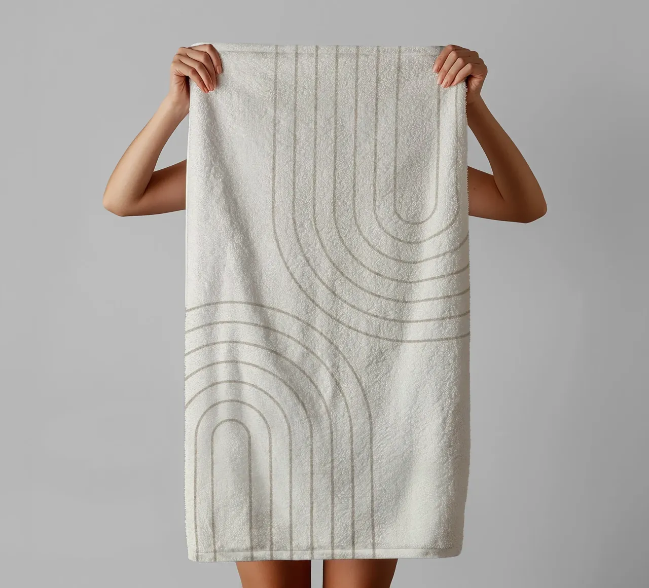 Mid Century Arcs asciugamano da bagno da apoloprints