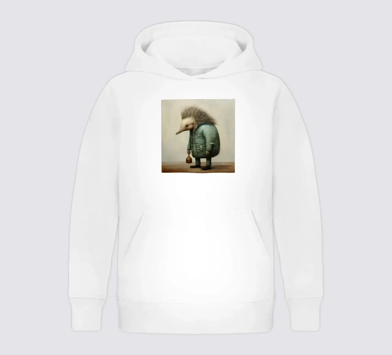 Echidna minimale 2 felpa bambino con cappuccio da Minimal Animal Art