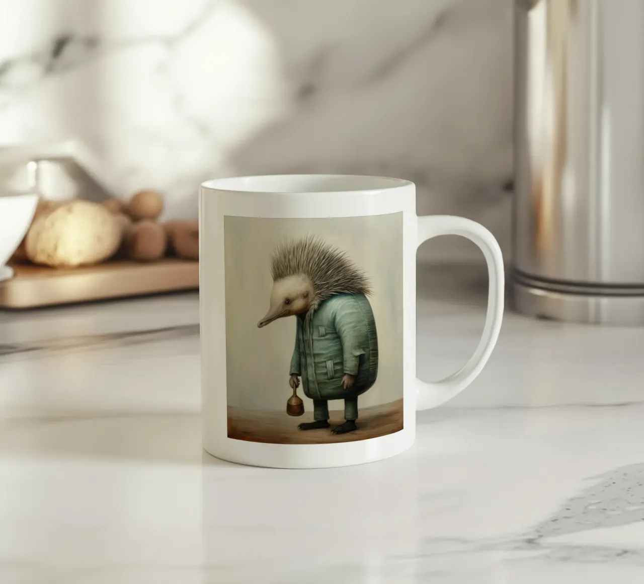 Echidna minimale 2 tazza in ceramica da Minimal Animal Art