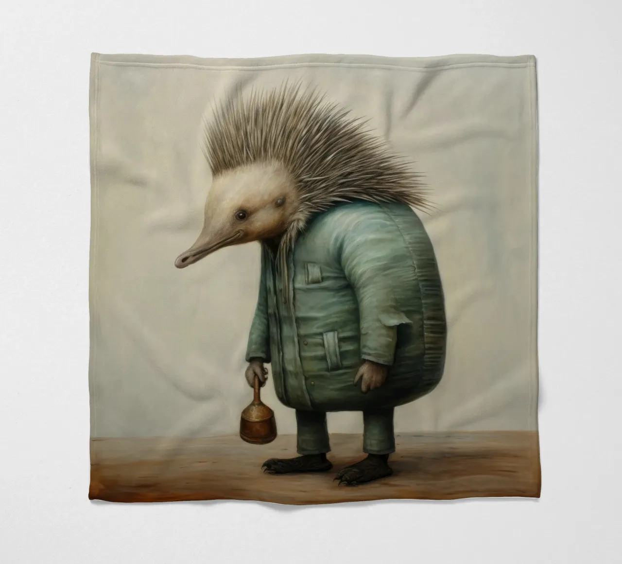 Echidna minimale 2 coperta in pile da Minimal Animal Art