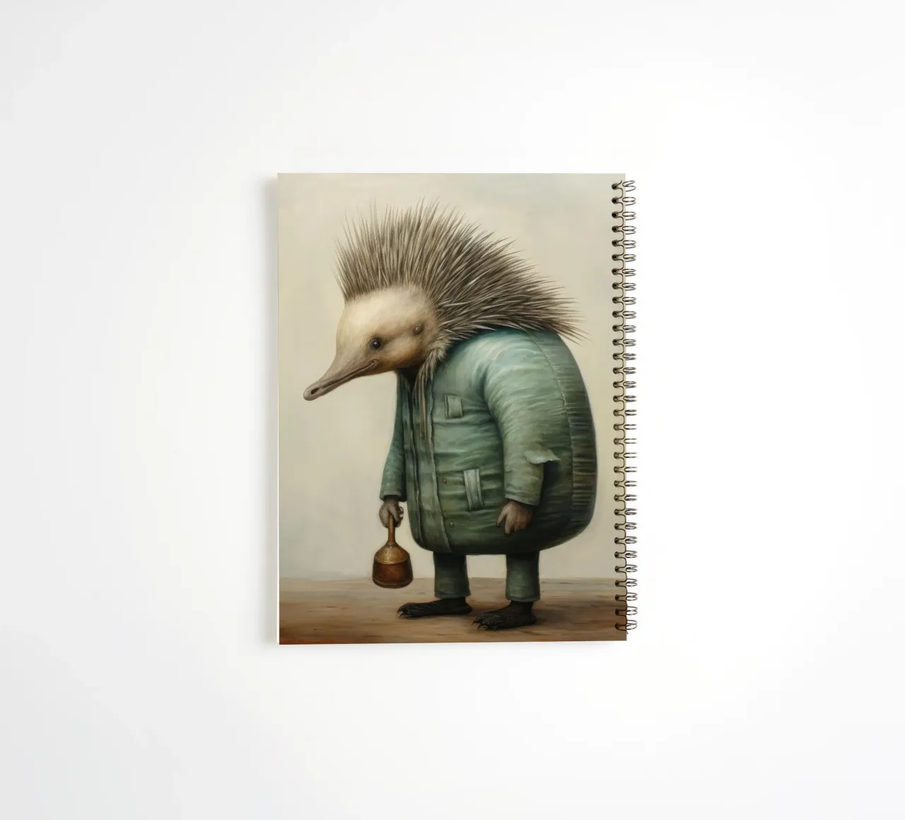 Minimal Echidna 2 spiral notebook by Minimal Animal Art