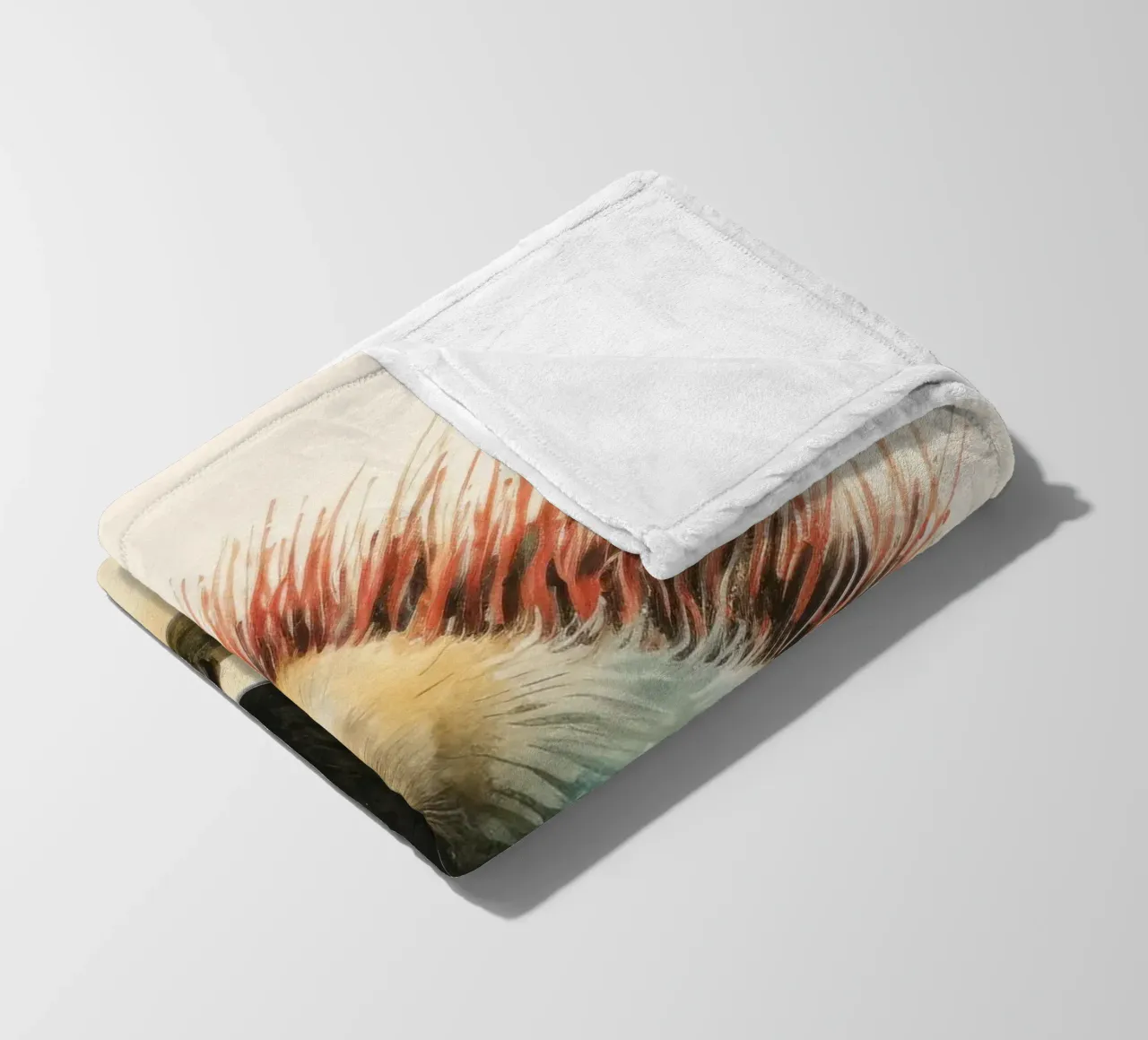 Echidna minimale 3 coperta in pile da Minimal Animal Art