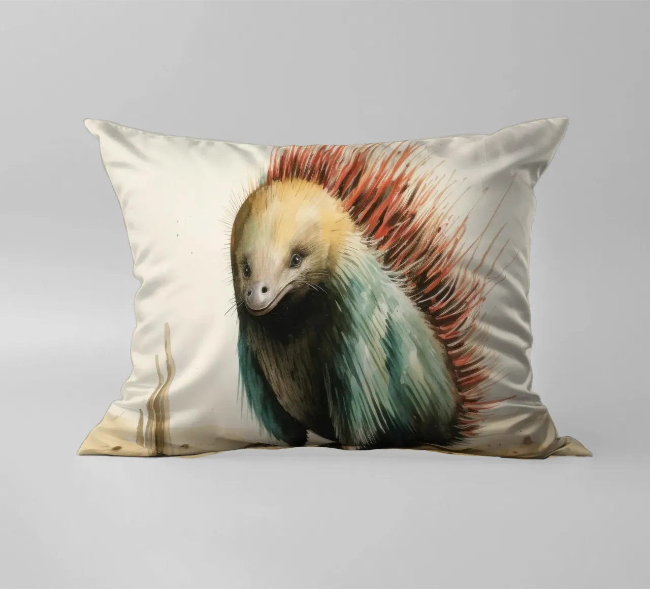 Echidna minimale 3 cuscino da Minimal Animal Art