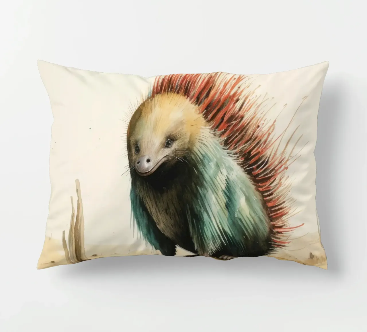 Echidna minimale 3 cuscino da Minimal Animal Art