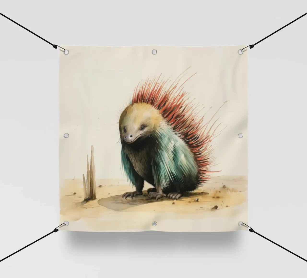 Echidna minimale 3 telo in pvc da Minimal Animal Art