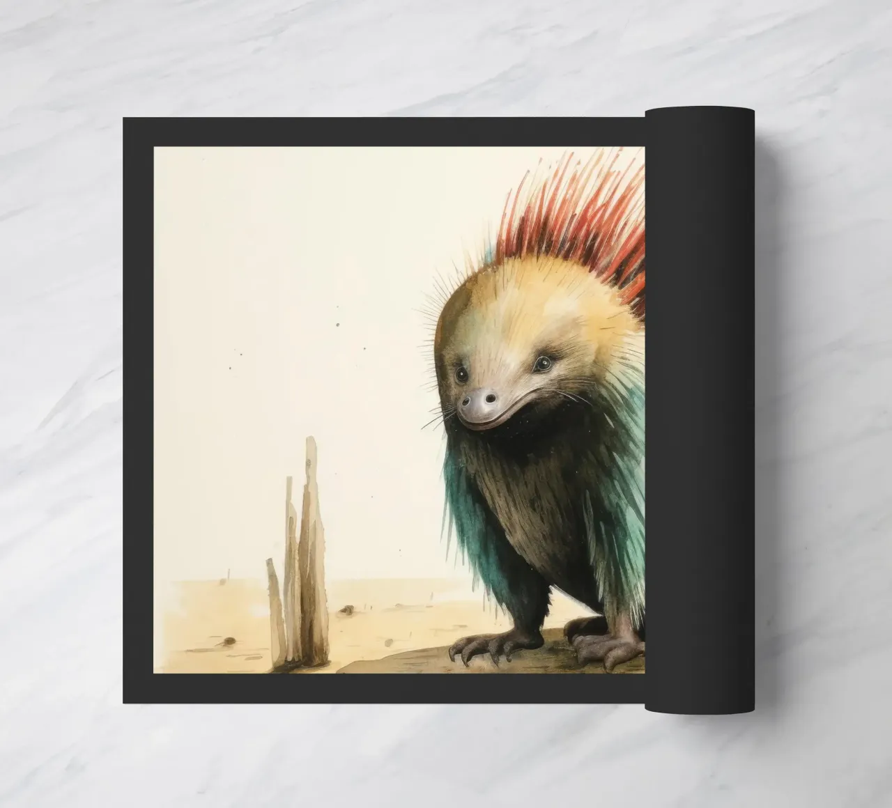 Echidna minimale 3 zerbino da Minimal Animal Art