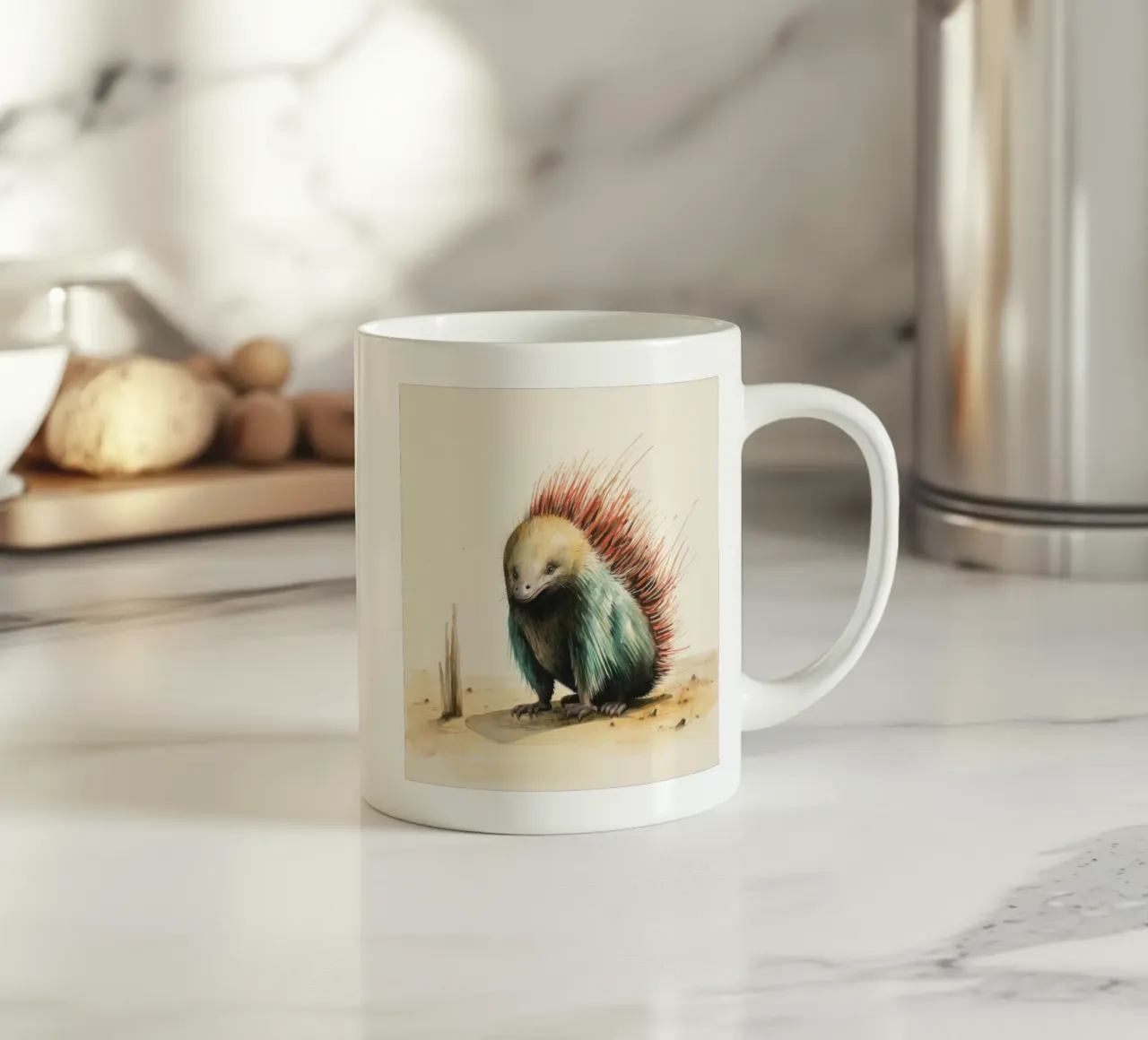 Echidna minimale 3 tazza in ceramica da Minimal Animal Art