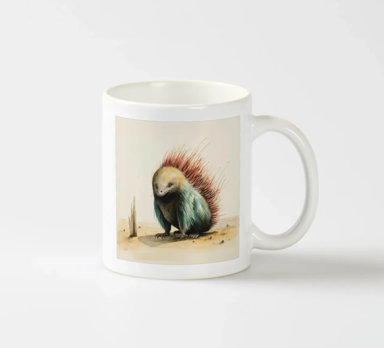 Echidna minimale 3 tazza in ceramica da Minimal Animal Art
