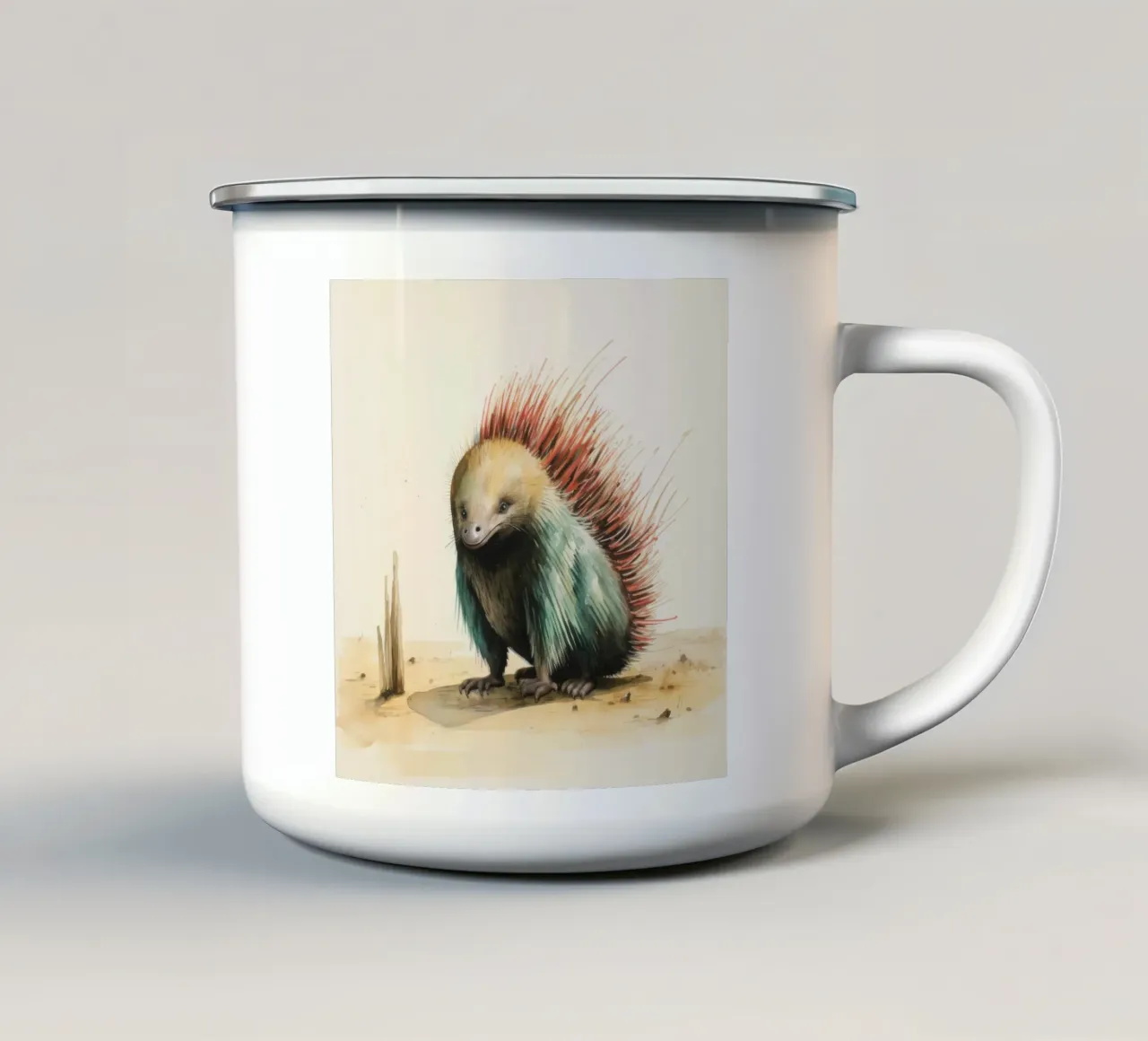 Echidna minimale 3 tazza in smalto da Minimal Animal Art