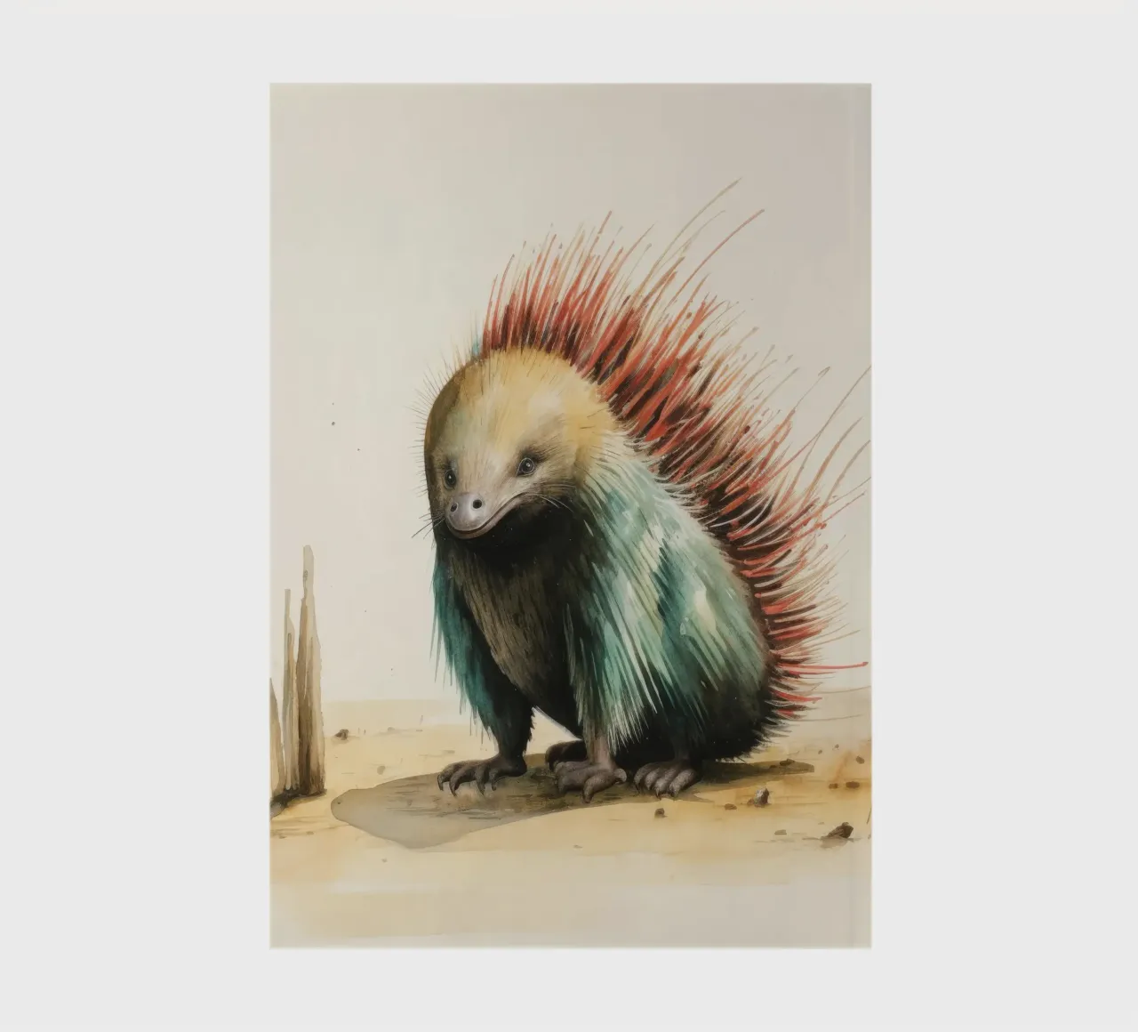 Minimal Echidna 3 notebook by Minimal Animal Art