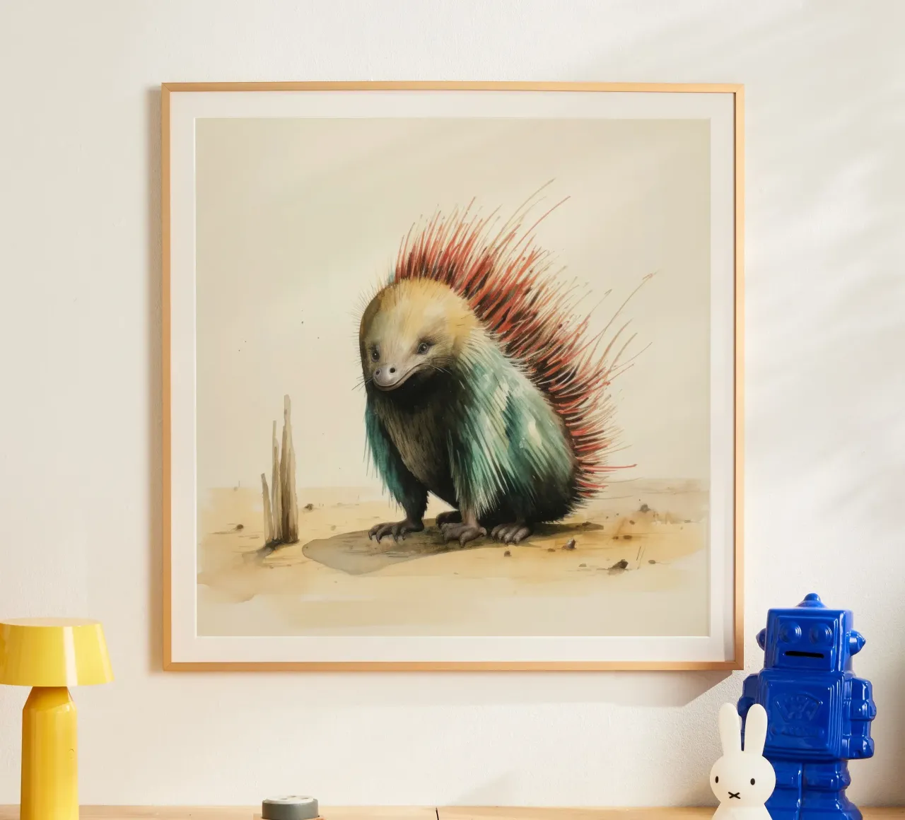 Echidna minimale 3 carta hahnemühle da Minimal Animal Art