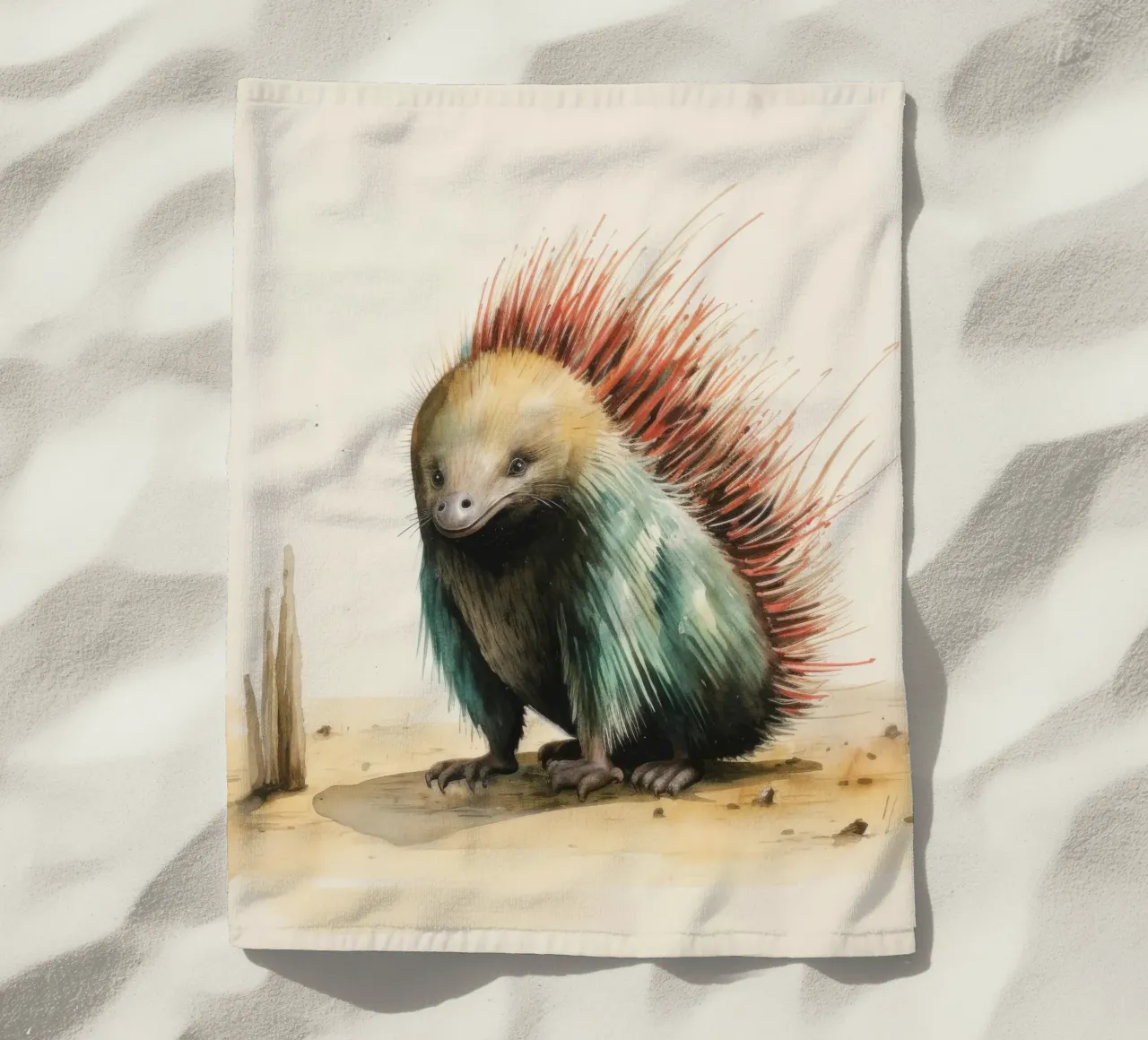 Echidna minimale 3 telo mare da Minimal Animal Art