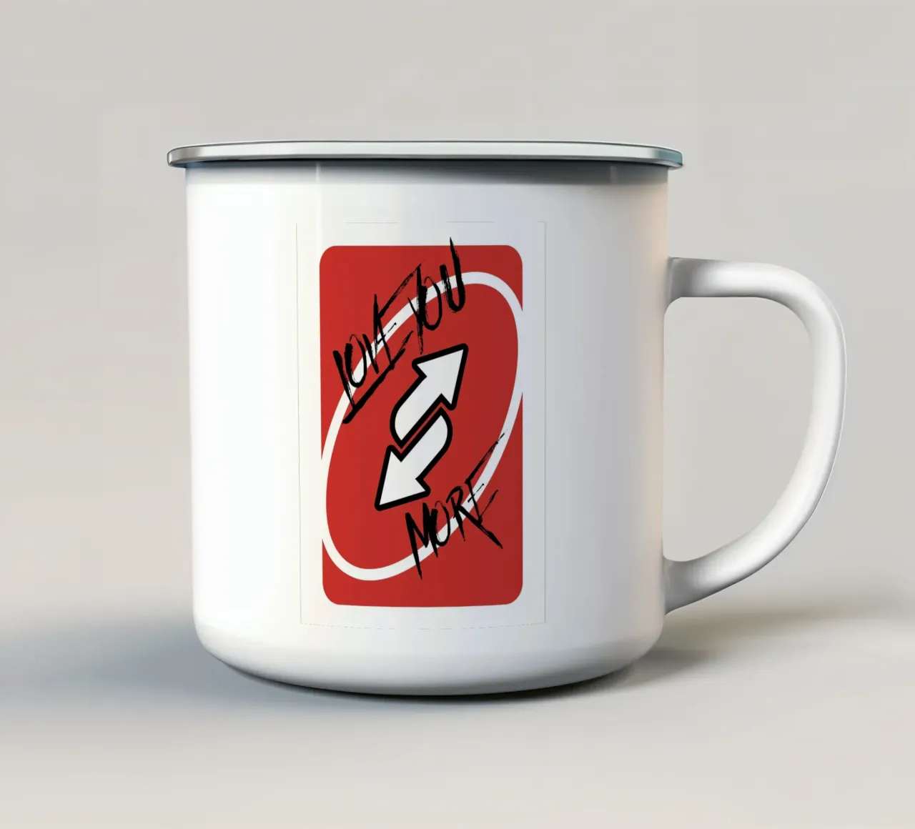 love you more tazza in smalto da ramosashop